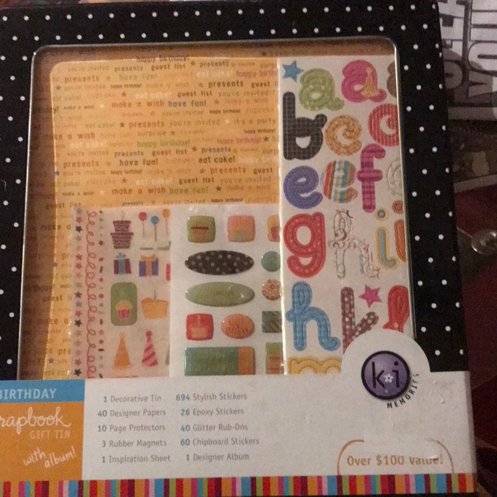 Scrapbook Gift Tin- Birthday